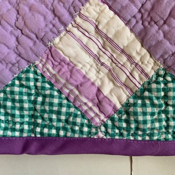 Handmade Toddler Hooded Jacket Made from Vintage Quilts 4T Multi Layla Purple - Picture 4 of 9